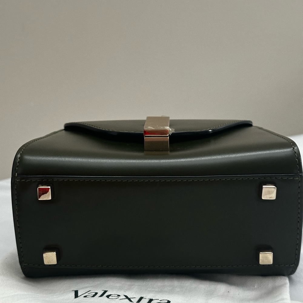 Valextra Dark Green Mini Bag with Gold Accents - Picture 4 of 16